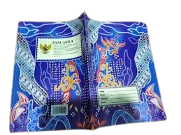 sampul buku batik biru